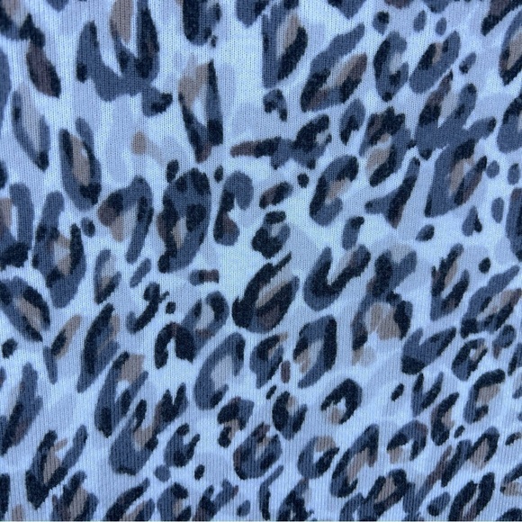 SMALL LIVE LOVE LOUNGE LEOPARD PRINT TANK GREY WHITE ANIMAL PRINT - Picture 9 of 12